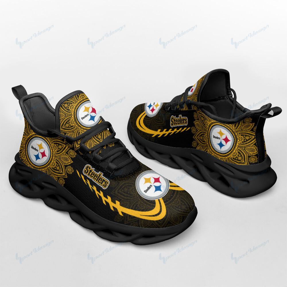 Pittsburgh Steelers Max Soul Shoes Sneakers for Men And Women – NFL Football Fan Shoes, Team Sneakers - Image 4