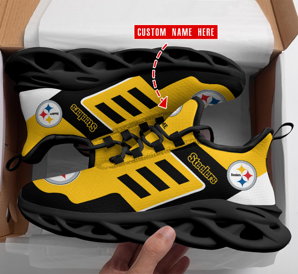 Pittsburgh Steelers Max Soul Shoes Sneakers for Men And Women – NFL Football Fan Shoes, Team Sneakers