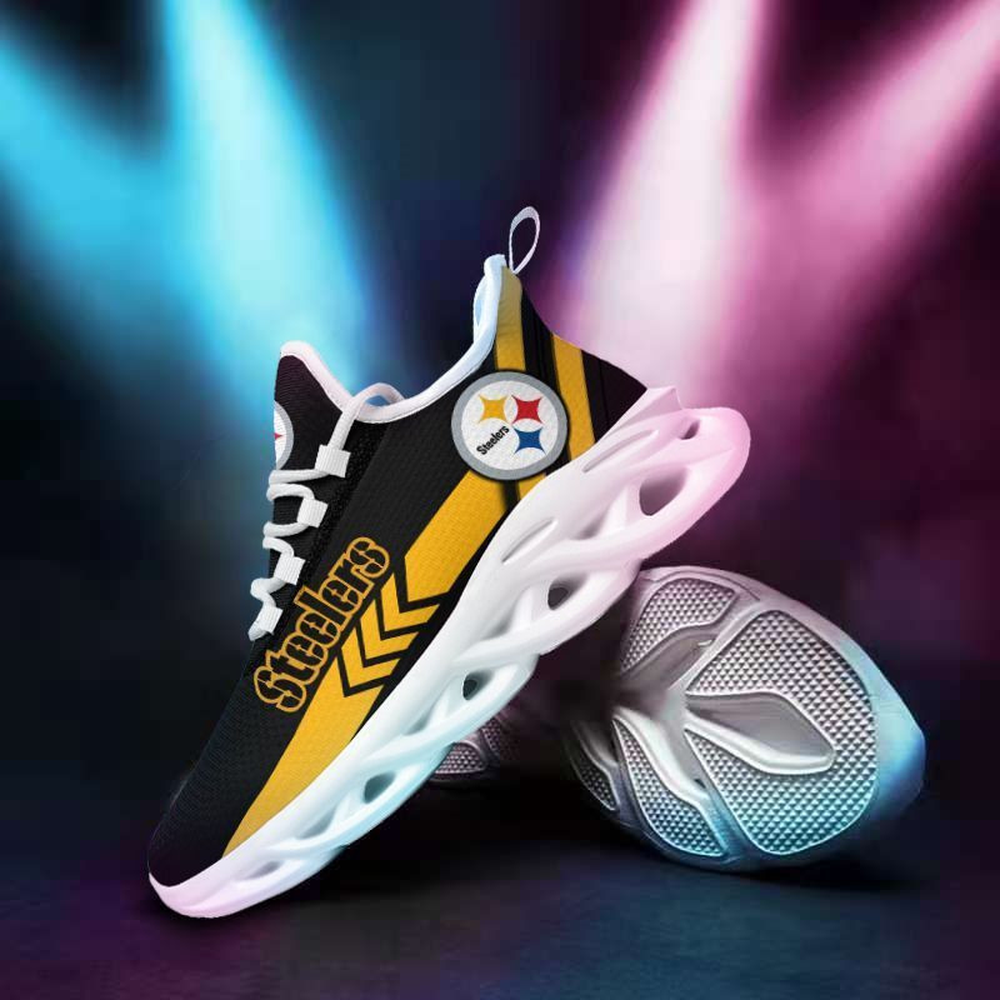 Pittsburgh Steelers Max Soul Shoes Sneakers for Men And Women – NFL Football Fan Shoes, Team Sneakers