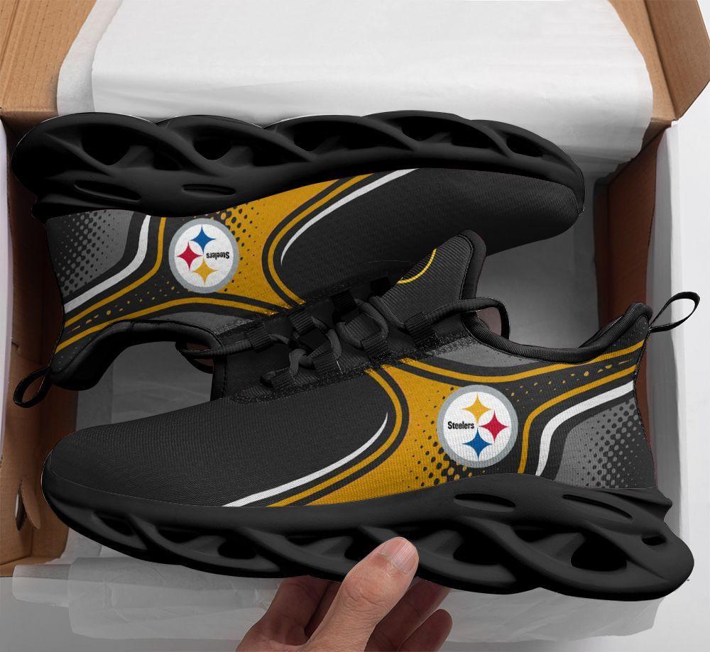 Pittsburgh Steelers Max Soul Shoes Sneakers for Men And Women – NFL Football Fan Shoes, Team Sneakers - Image 4