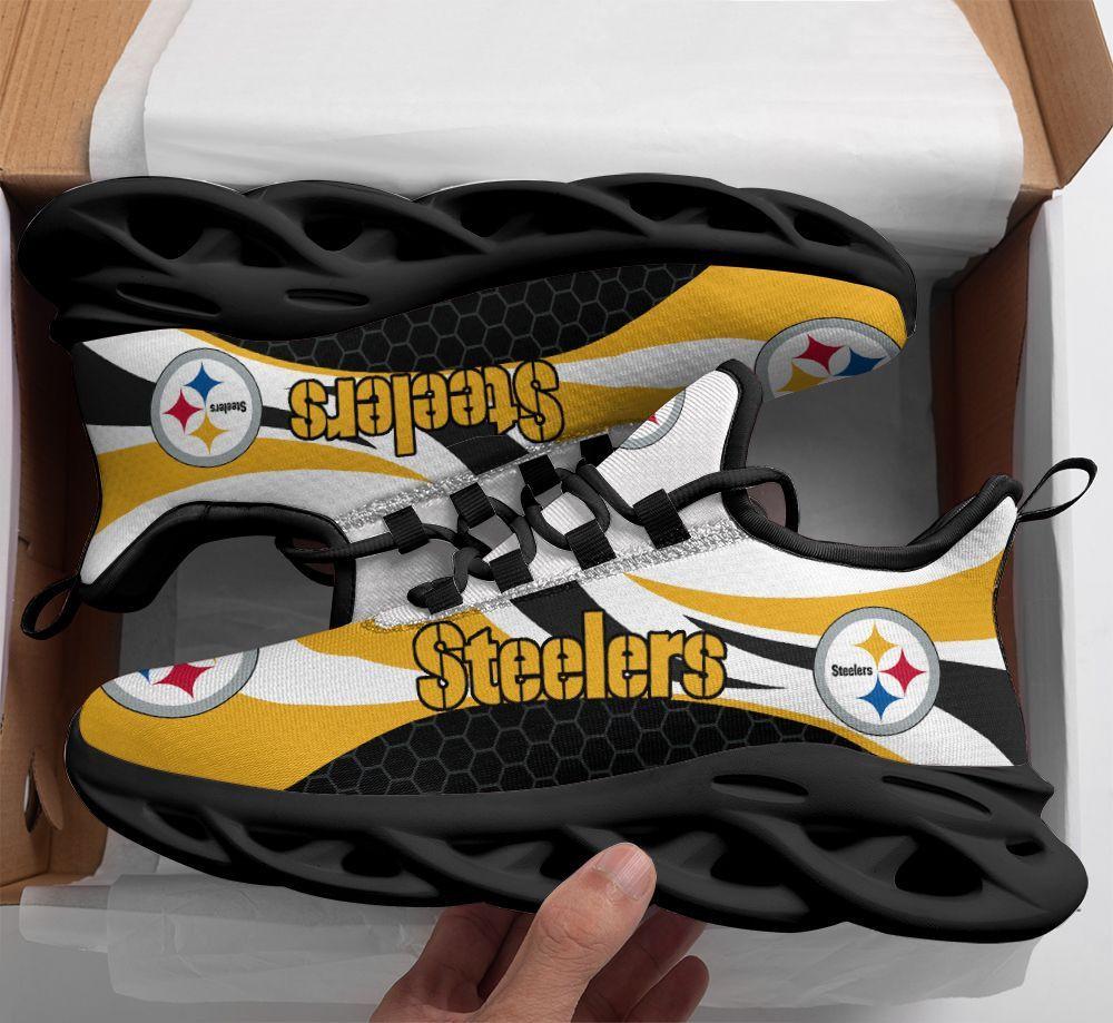 Pittsburgh Steelers Max Soul Shoes Sneakers for Men And Women – NFL Football Fan Shoes, Team Sneakers - Image 4