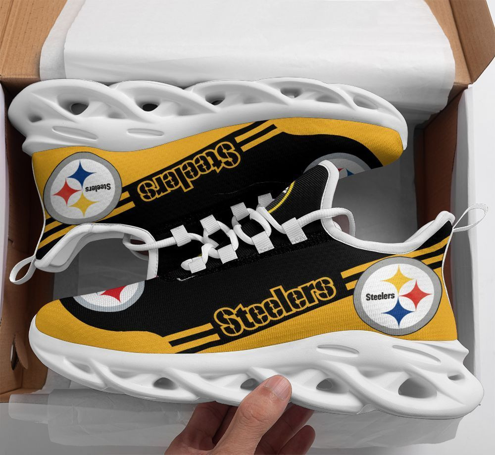 Pittsburgh Steelers Max Soul Shoes Sneakers for Men And Women – NFL Football Fan Shoes, Team Sneakers