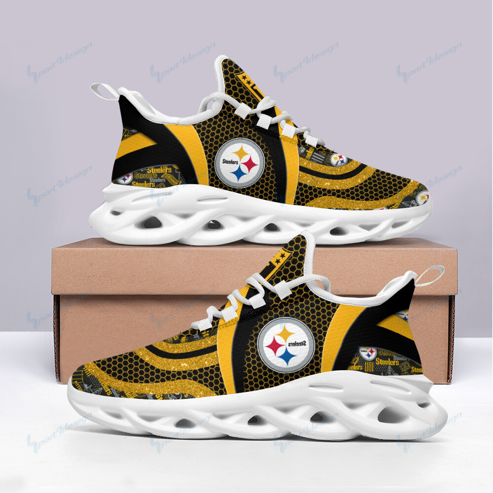 Pittsburgh Steelers Max Soul ShoesSneakers for Men And Women – NFL Football Fan Shoes, Team Sneakers