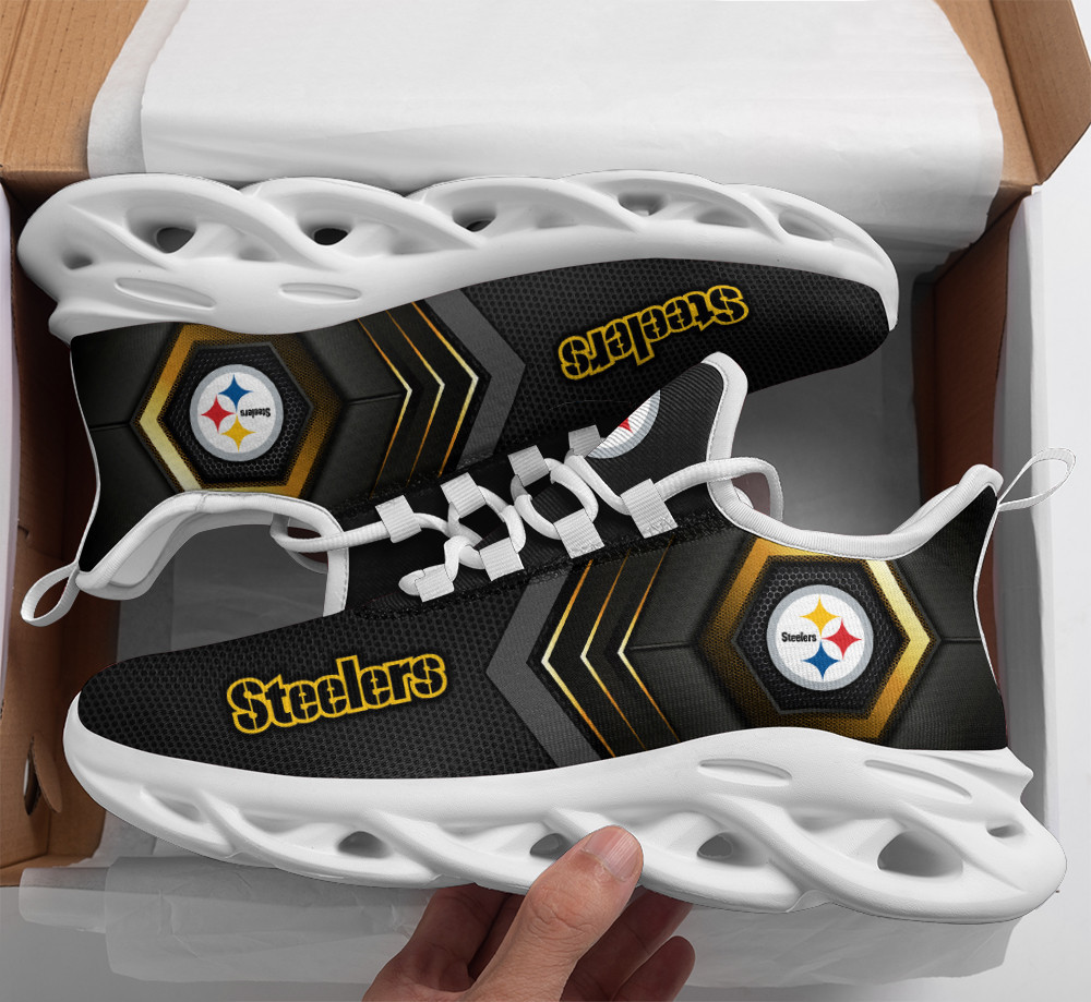 Pittsburgh Steelers Max Soul ShoesSneakers for Men And Women – NFL Football Fan Shoes, Team Sneakers