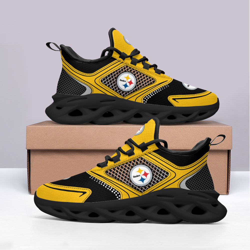 Pittsburgh Steelers Max Soul ShoesSneakers for Men And Women – NFL Football Fan Shoes, Team Sneakers