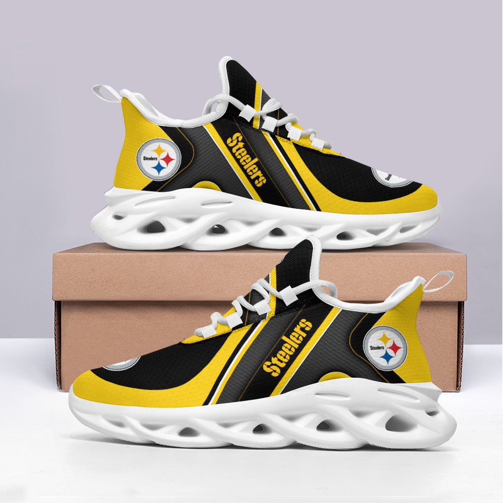 Pittsburgh Steelers Max Soul ShoesSneakers for Men And Women – NFL Football Fan Shoes, Team Sneakers