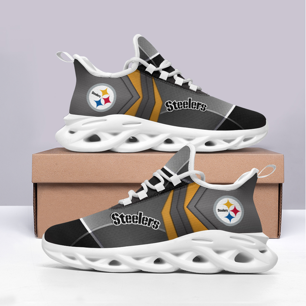 Pittsburgh Steelers Max Soul ShoesSneakers for Men And Women – NFL Football Fan Shoes, Team Sneakers