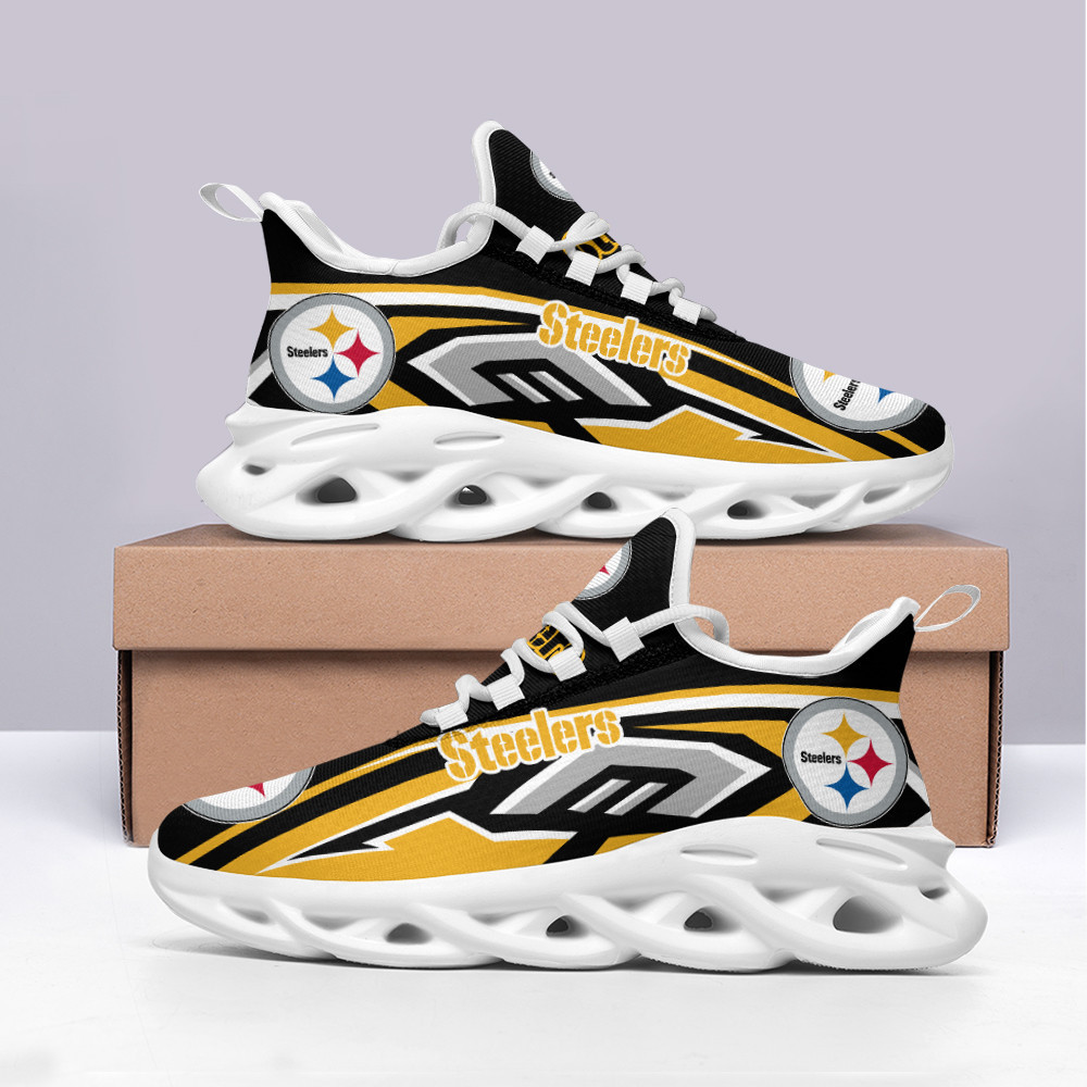 Pittsburgh Steelers Max Soul ShoesSneakers for Men And Women – NFL Football Fan Shoes, Team Sneakers