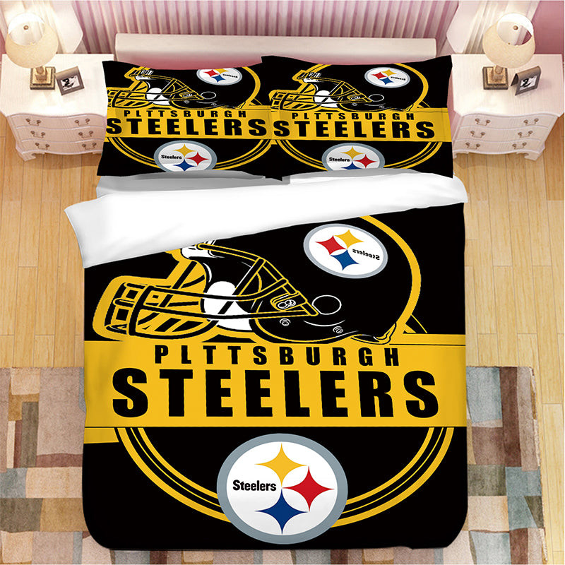 Pittsburgh Steelers National Football Leaguenfl Duvet Cover Quilt Cover Pillowcase Bedding Set Bed Linen Home Bedroom Decor