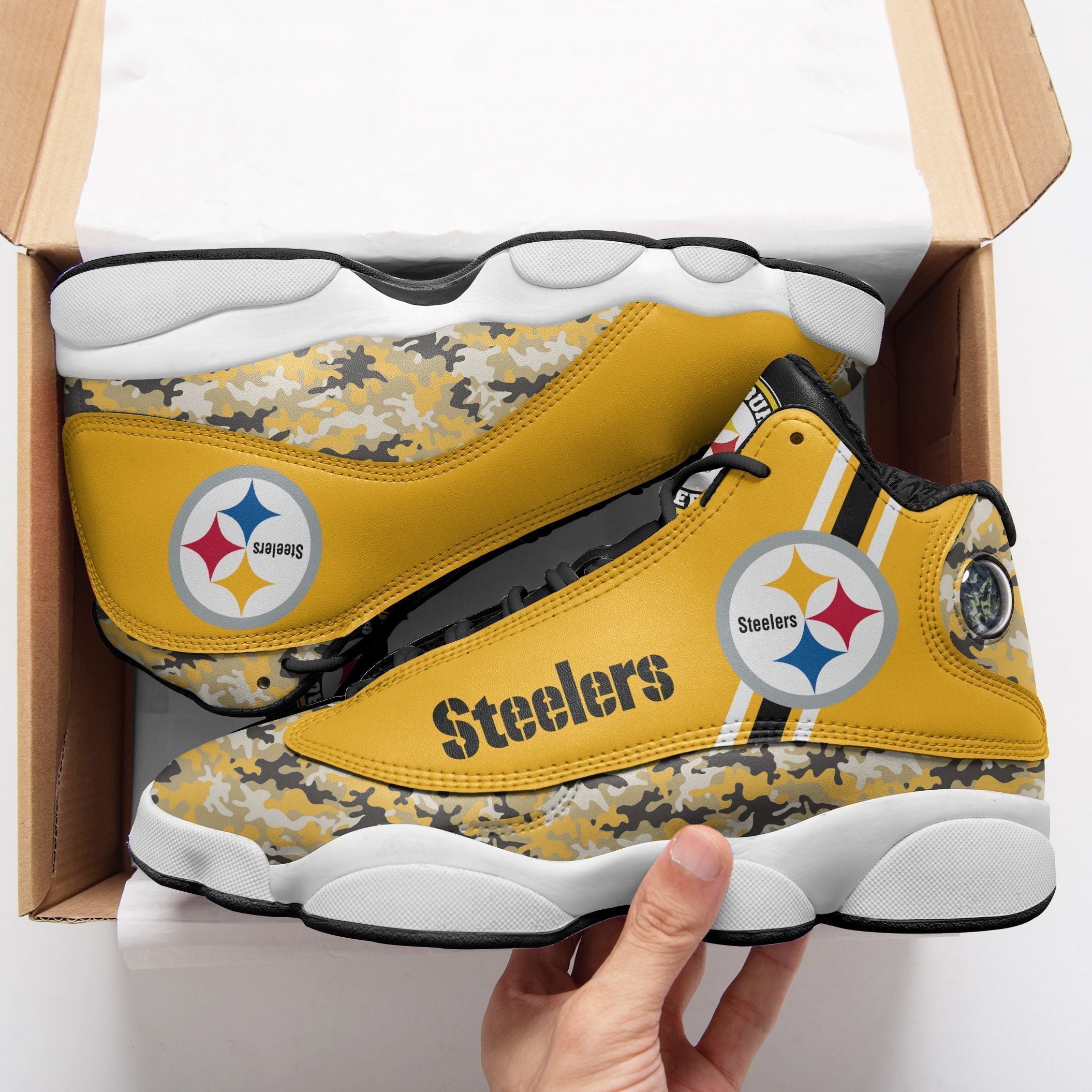 Pittsburgh Steelers NFL JD13 Sneakers Shoes for Men & Women | Custom Fan Gift