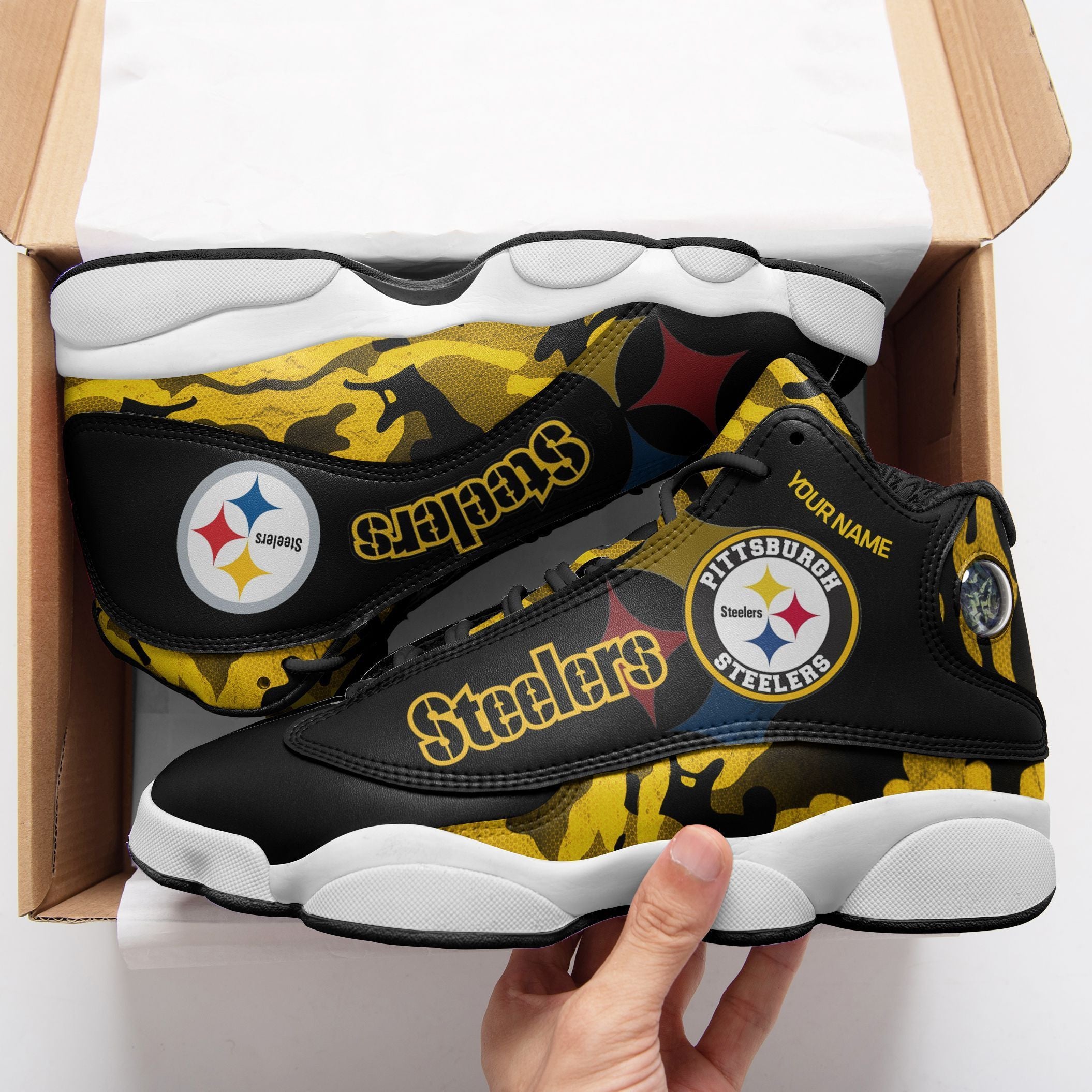 Pittsburgh Steelers NFL JD13 Sneakers Shoes for Men & Women | Custom Fan Gift