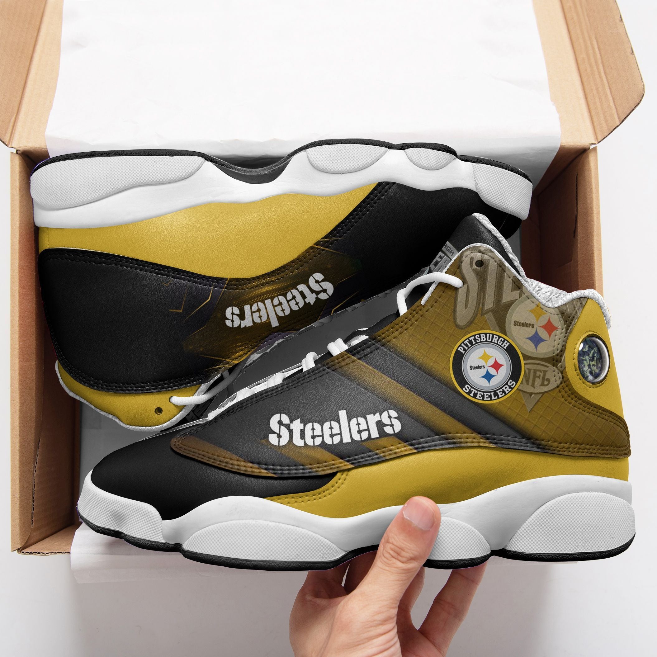 Pittsburgh Steelers NFL JD13 Sneakers Shoes for Men & Women | Custom Fan Gift