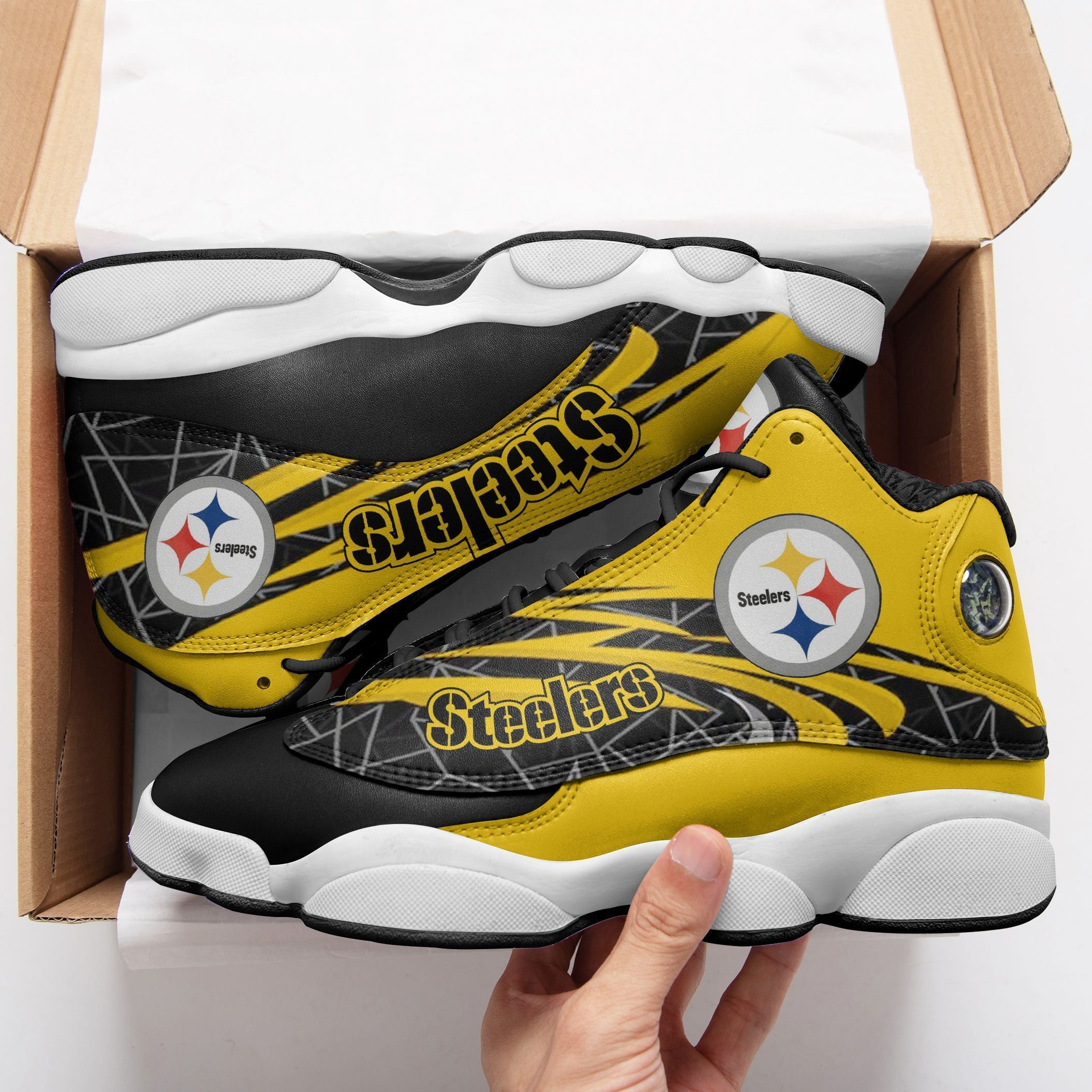 Pittsburgh Steelers NFL JD13 Sneakers Shoes for Men & Women | Custom Fan Gift