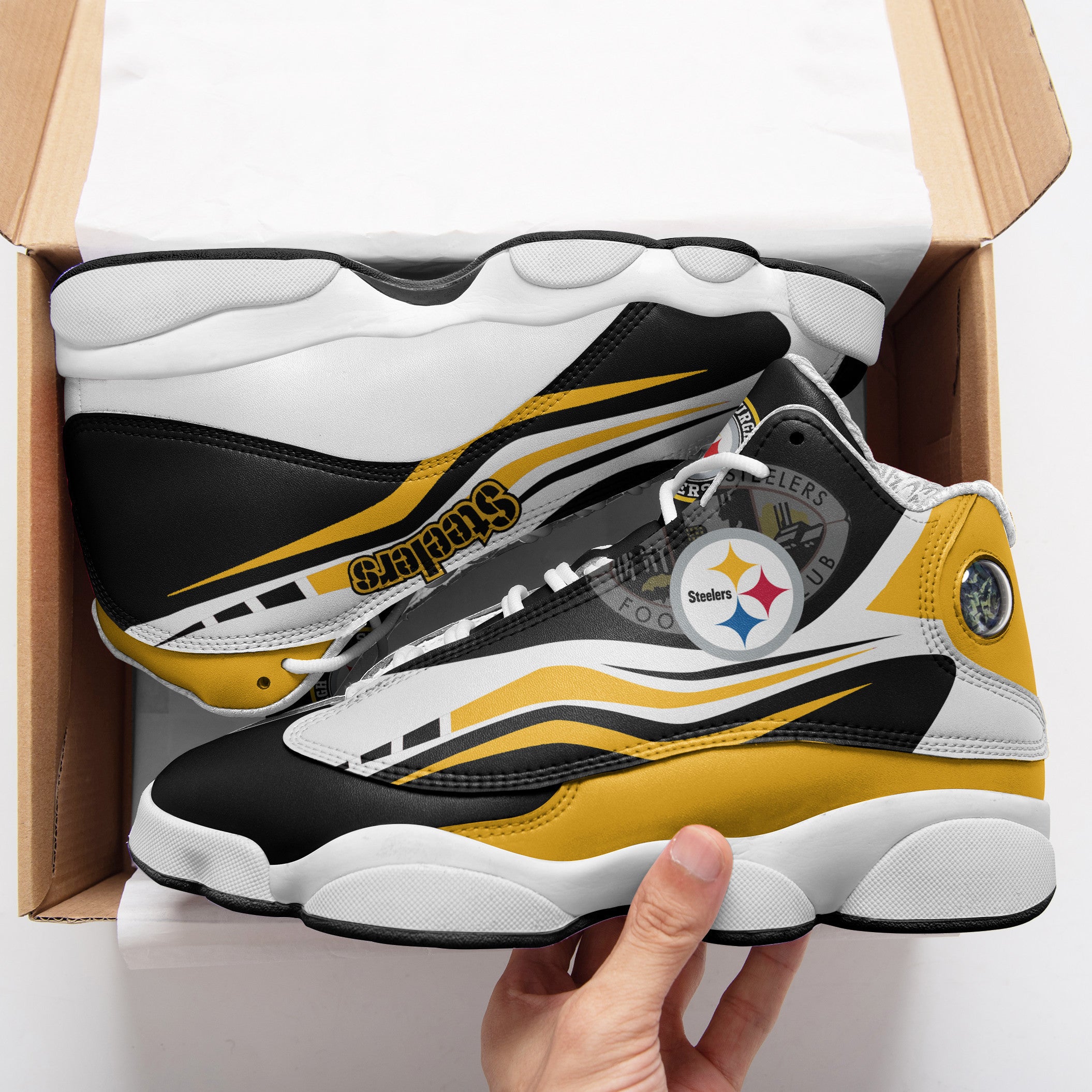 Pittsburgh Steelers NFL JD13 Sneakers Shoes for Men & Women | Custom Fan Gift