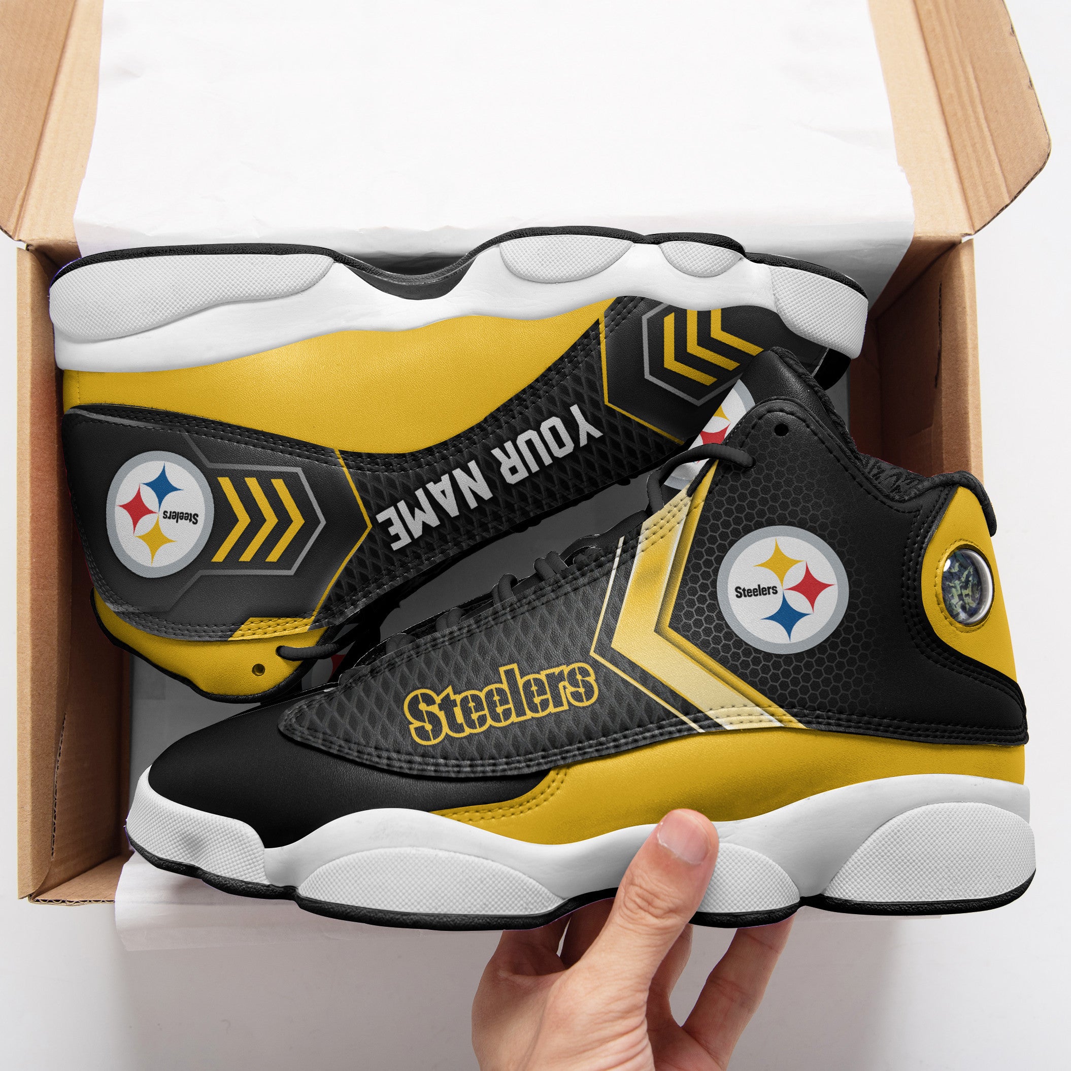Pittsburgh Steelers NFL JD13 Sneakers Shoes for Men & Women | Custom Fan Gift