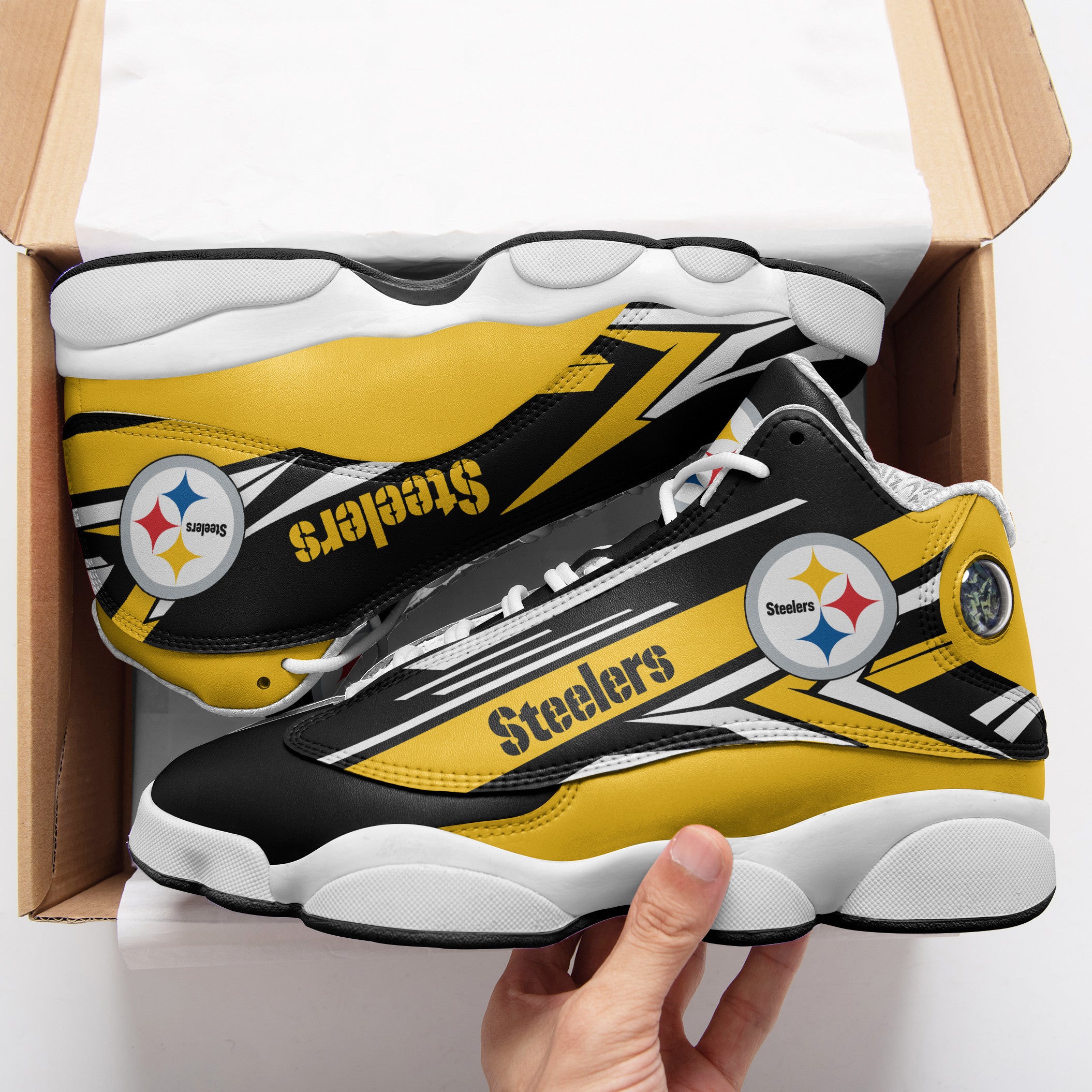 Pittsburgh Steelers NFL JD13 Sneakers Shoes for Men & Women | Custom Fan Gift