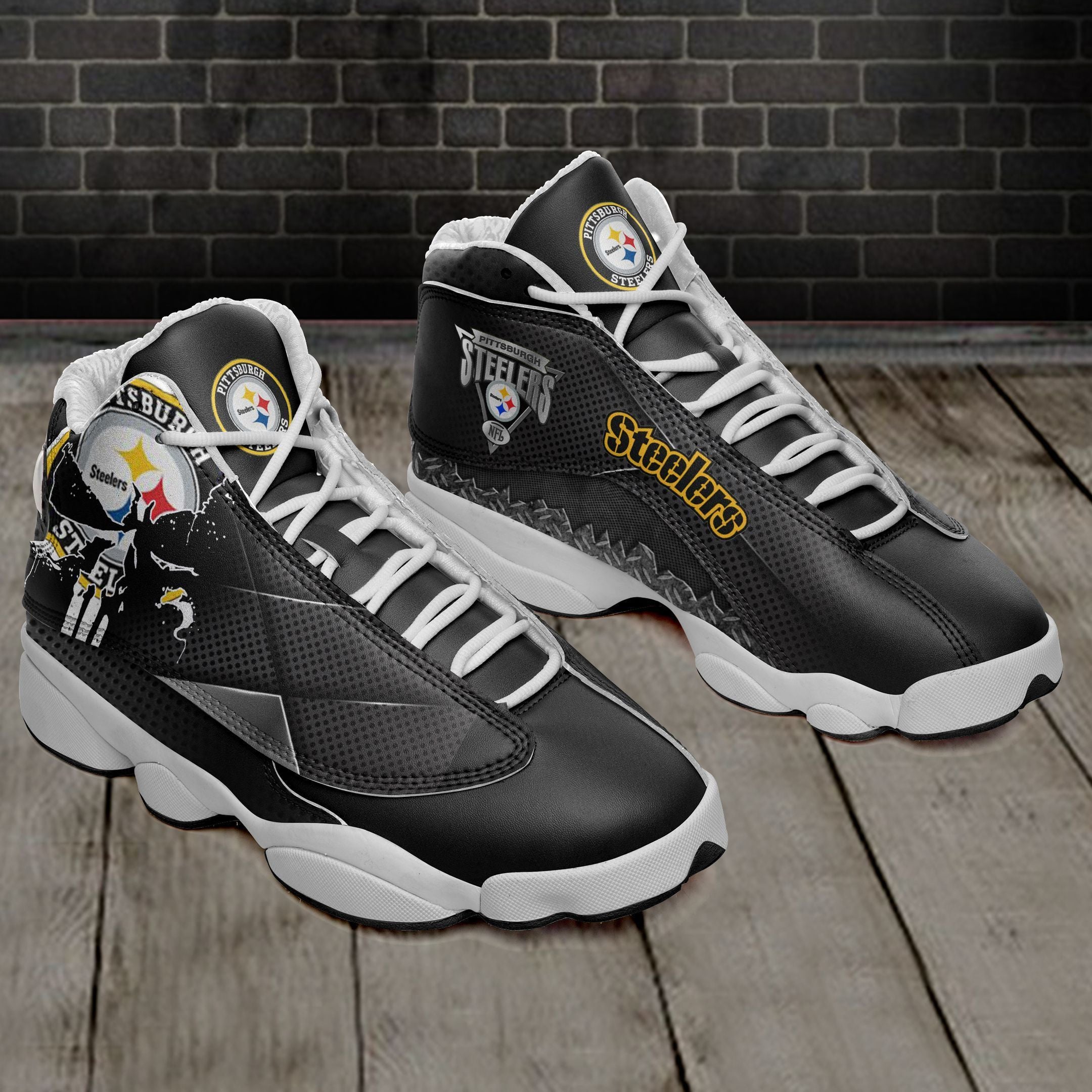 Pittsburgh Steelers NFL JD13 Sneakers Shoes for Men & Women | Custom Fan Gift