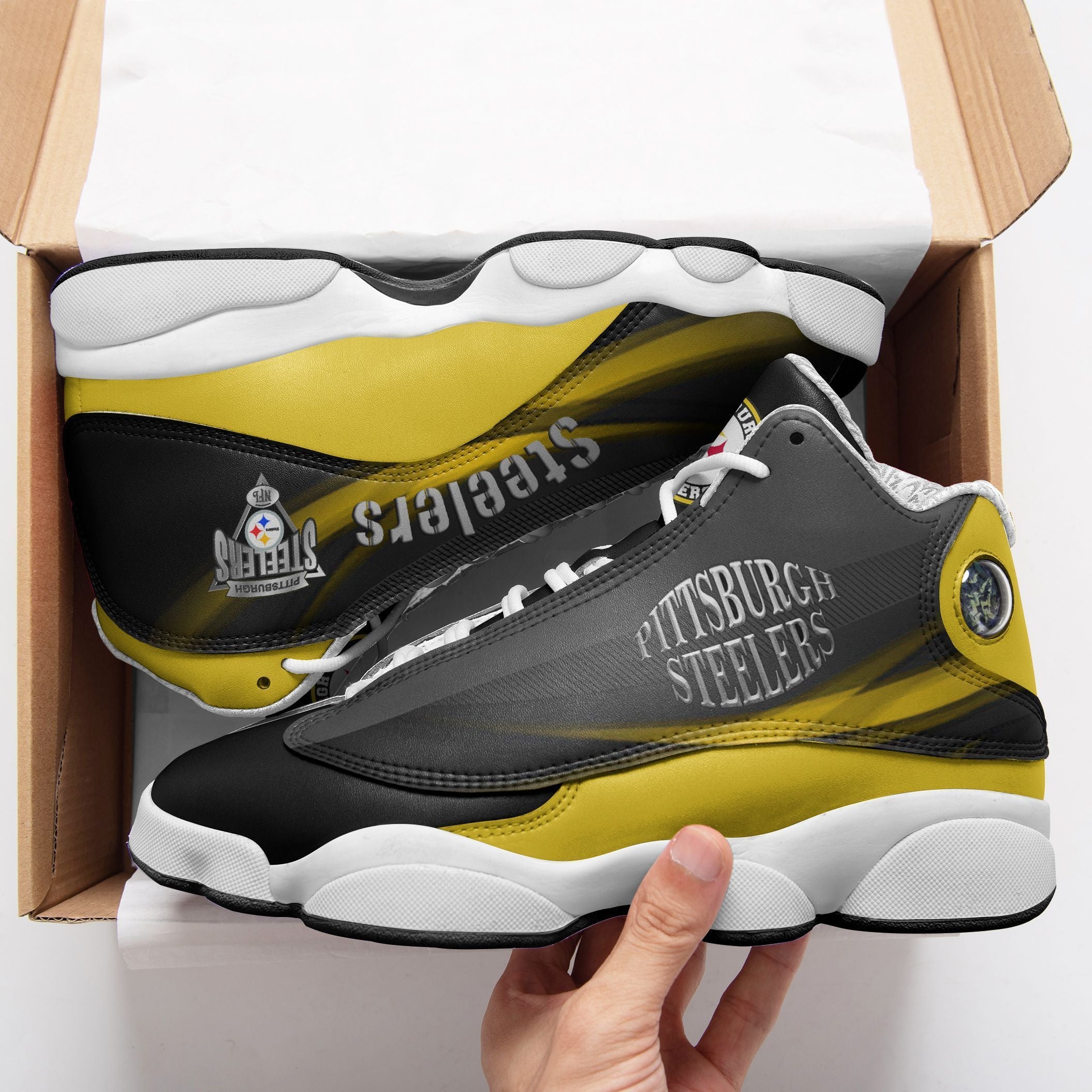 Pittsburgh Steelers NFL JD13 Sneakers Shoes for Men & Women | Custom Fan Gift