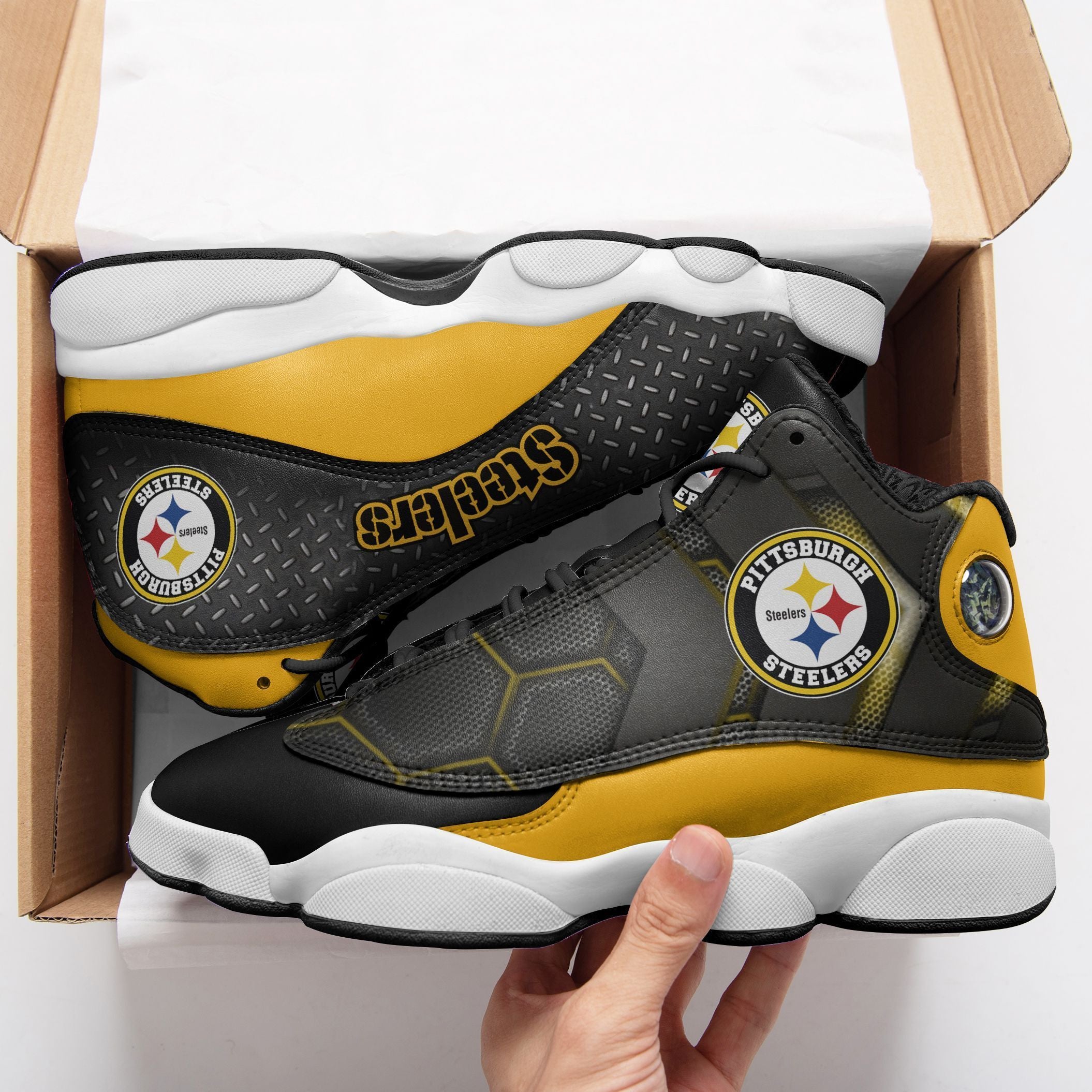 Pittsburgh Steelers NFL JD13 Sneakers Shoes for Men & Women | Custom Fan Gift