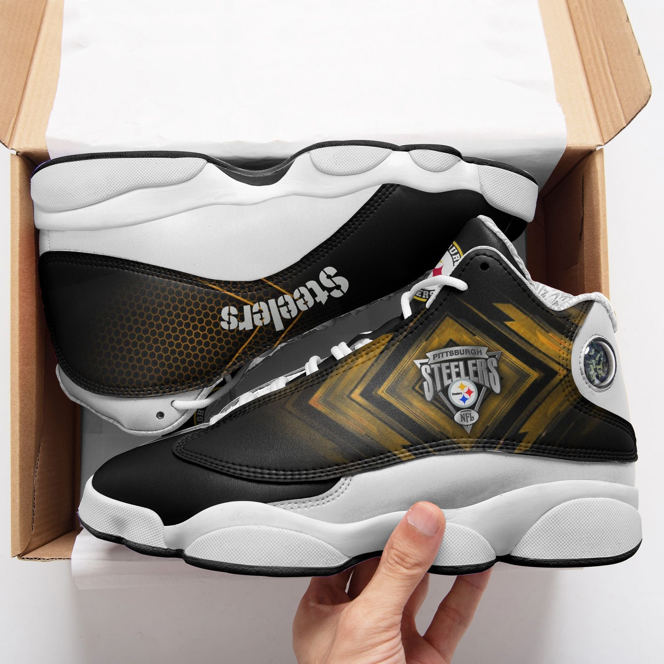 Pittsburgh Steelers NFL JD13 Sneakers Shoes for Men & Women | Custom Fan Gift