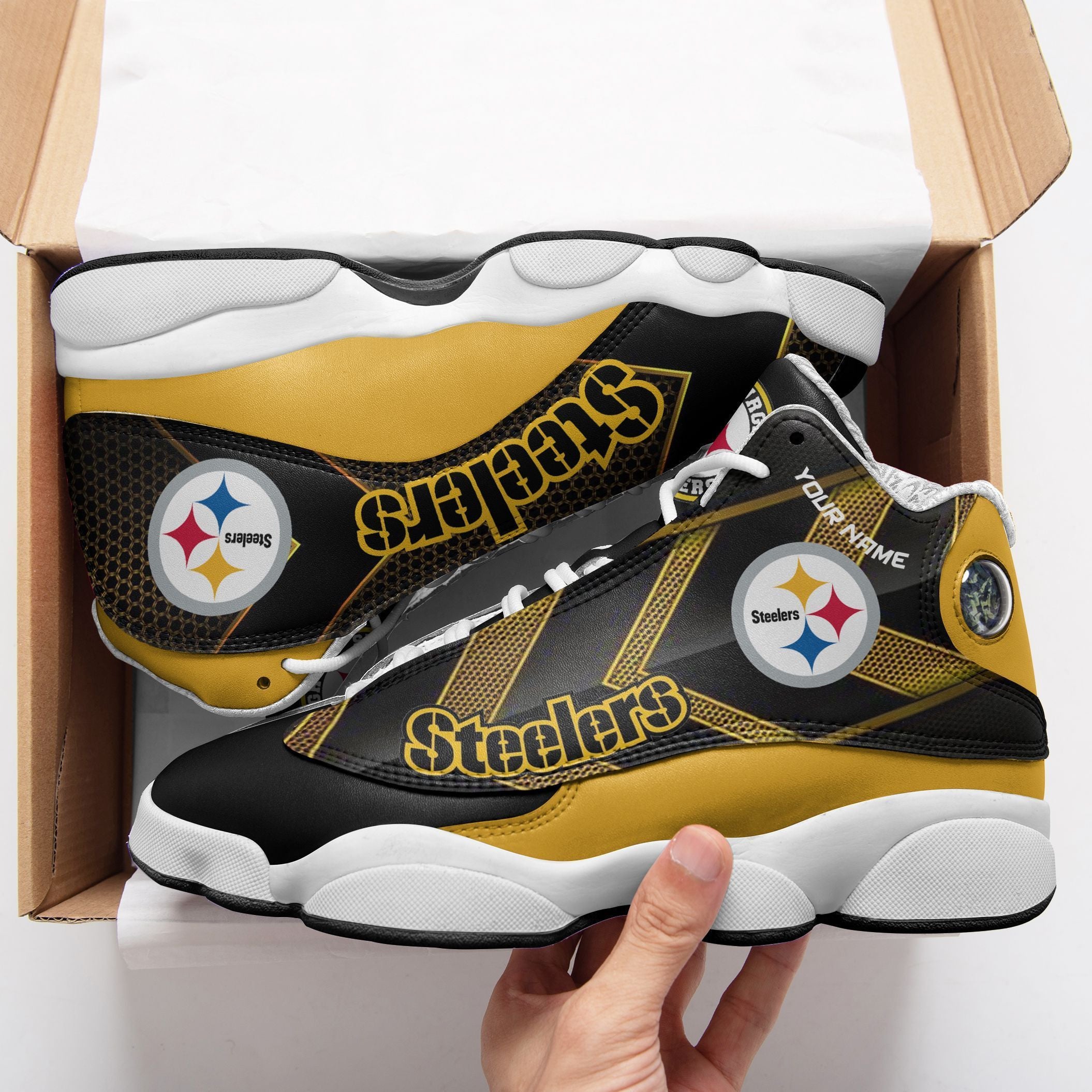 Pittsburgh Steelers NFL JD13 Sneakers Shoes for Men & Women | Custom Fan Gift