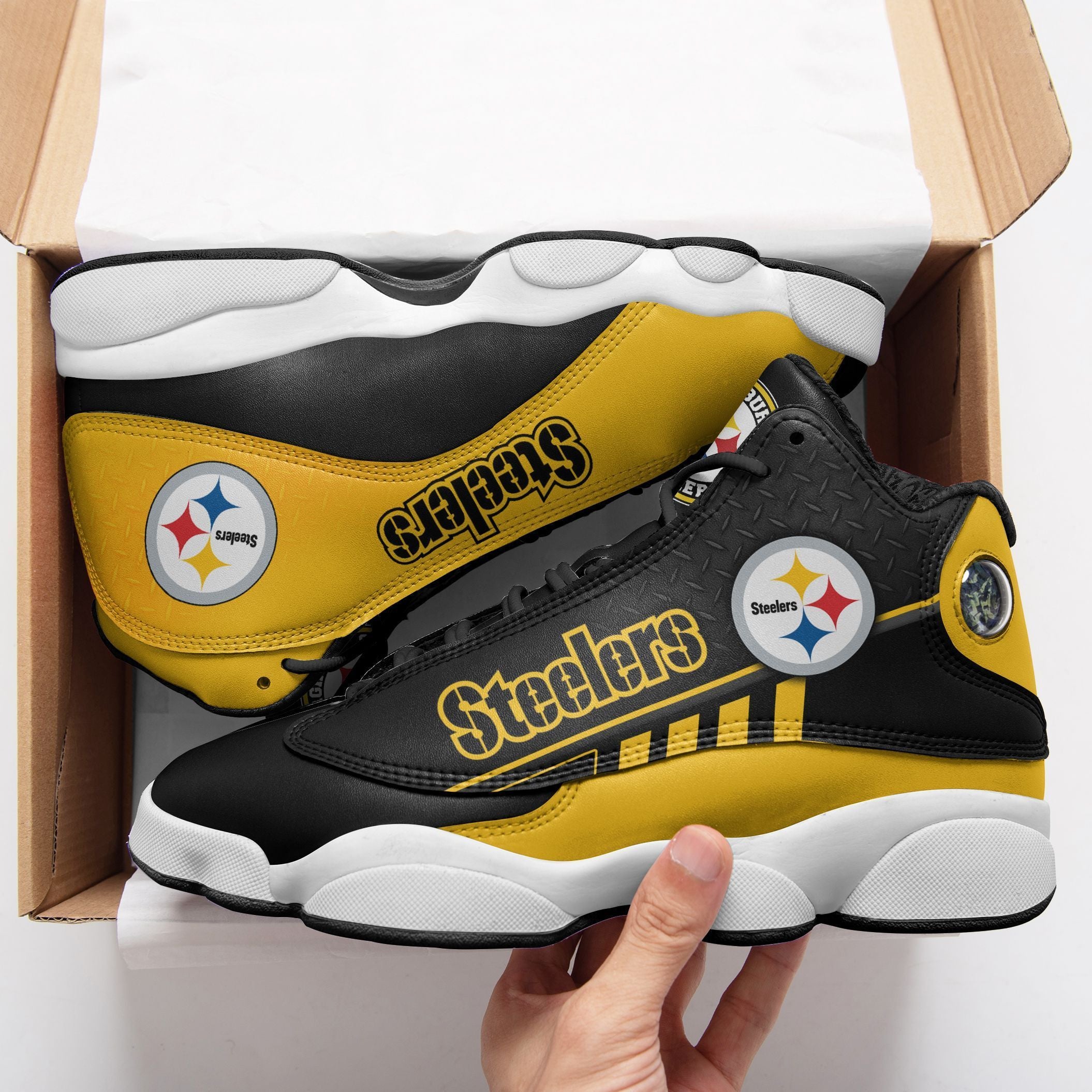 Pittsburgh Steelers NFL JD13 Sneakers Shoes for Men & Women | Custom Fan Gift