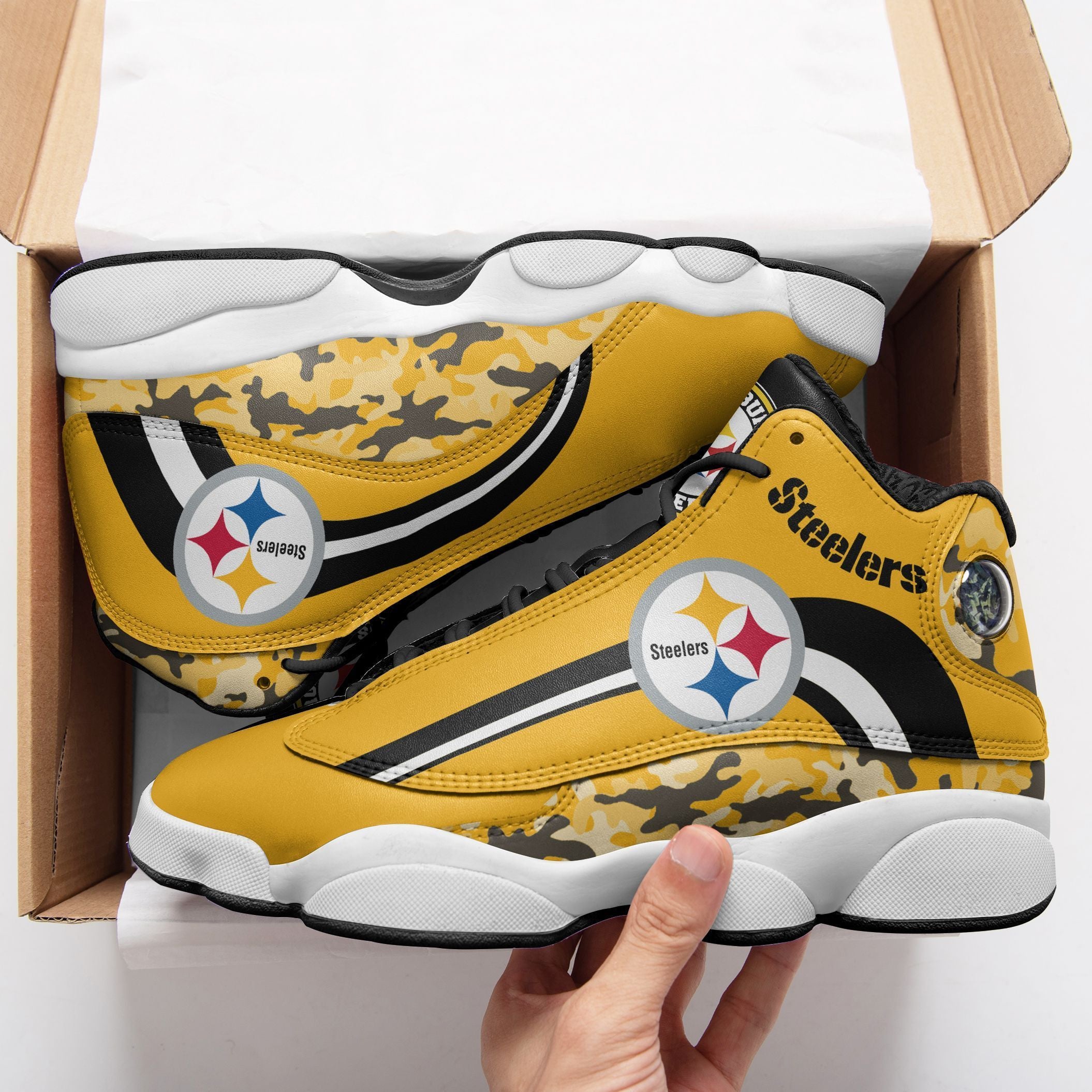 Pittsburgh Steelers NFL JD13 Sneakers Shoes for Men & Women | Custom Fan Gift