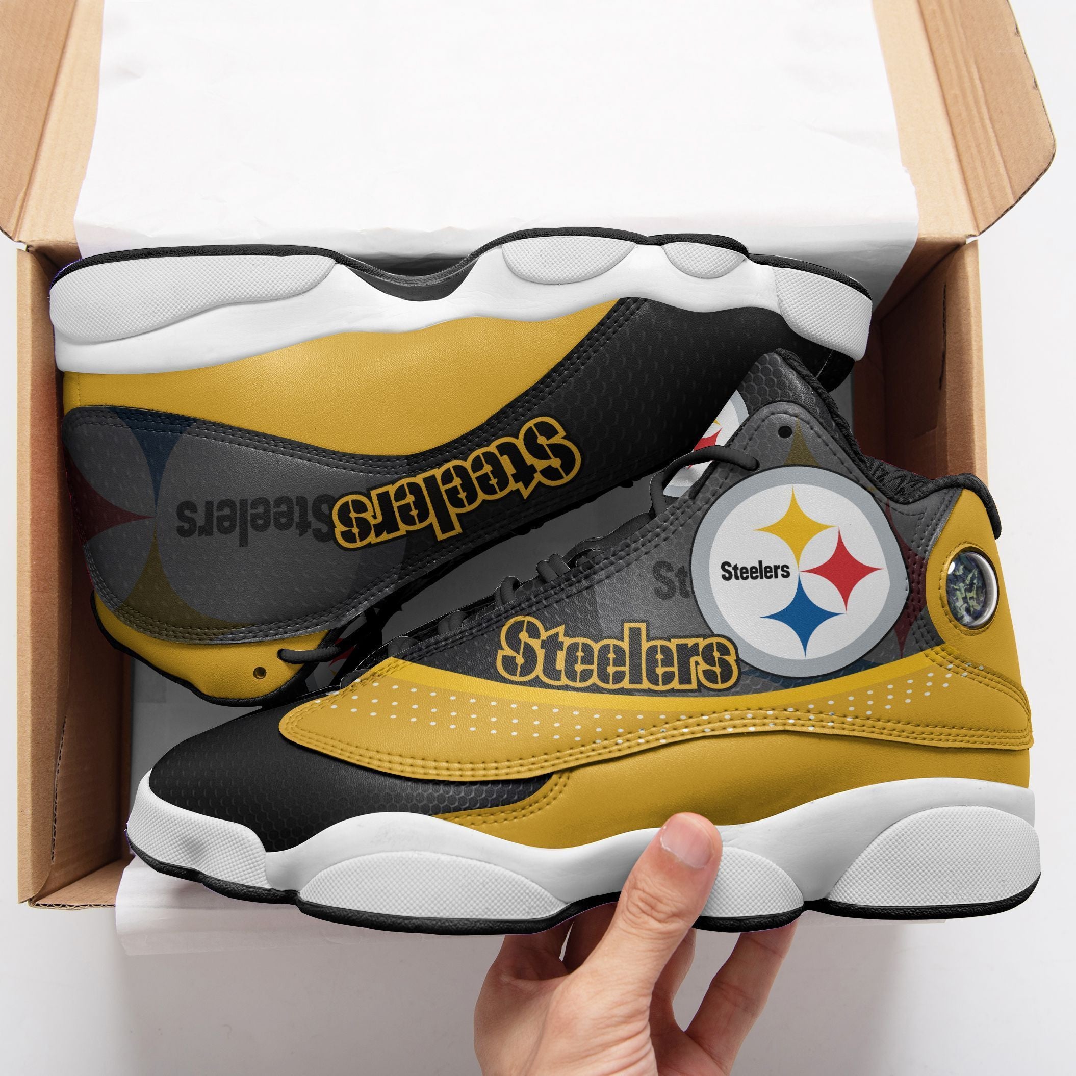 Pittsburgh Steelers NFL JD13 Sneakers Shoes for Men & Women | Custom Fan Gift