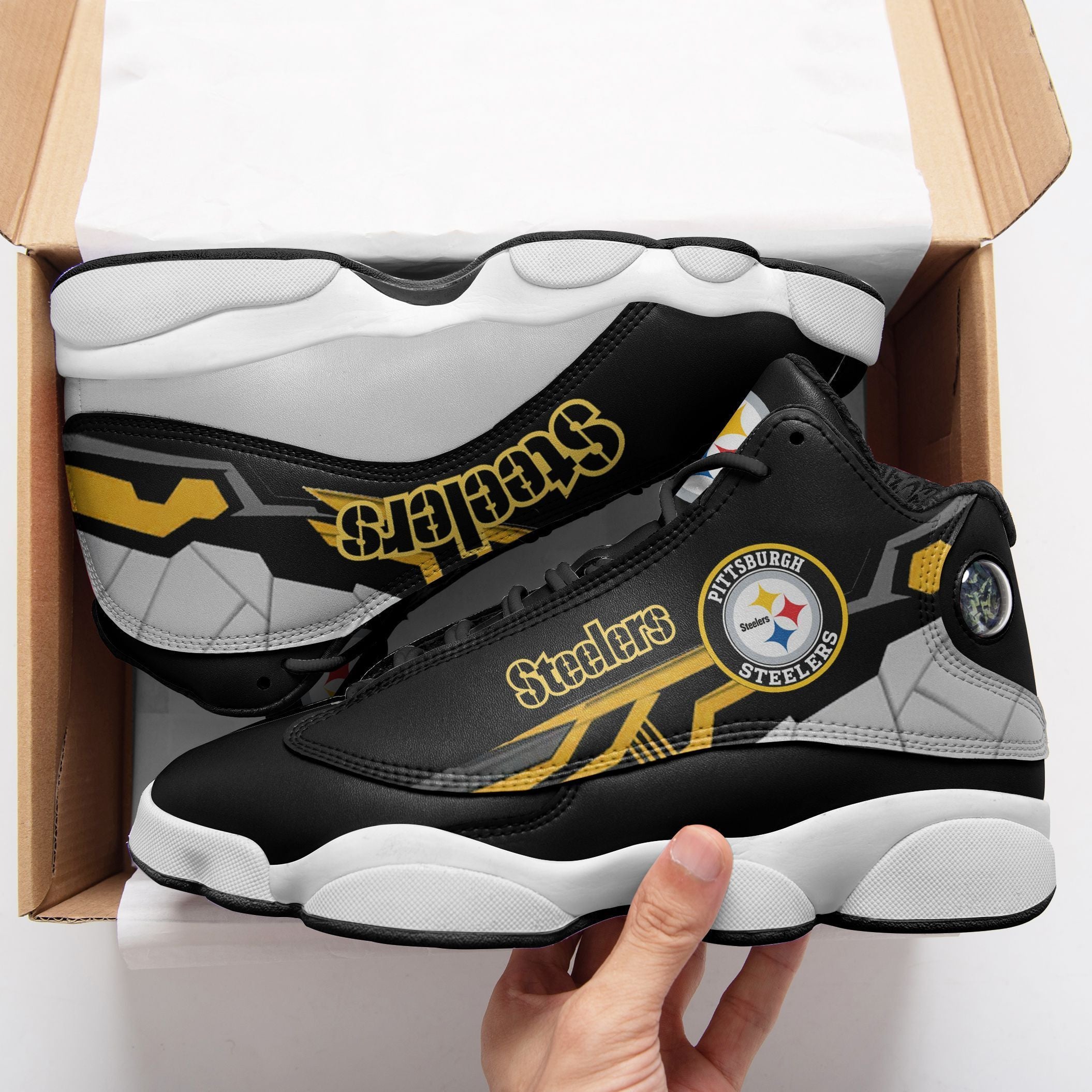 Pittsburgh Steelers NFL JD13 Sneakers Shoes for Men & Women | Custom Fan Gift