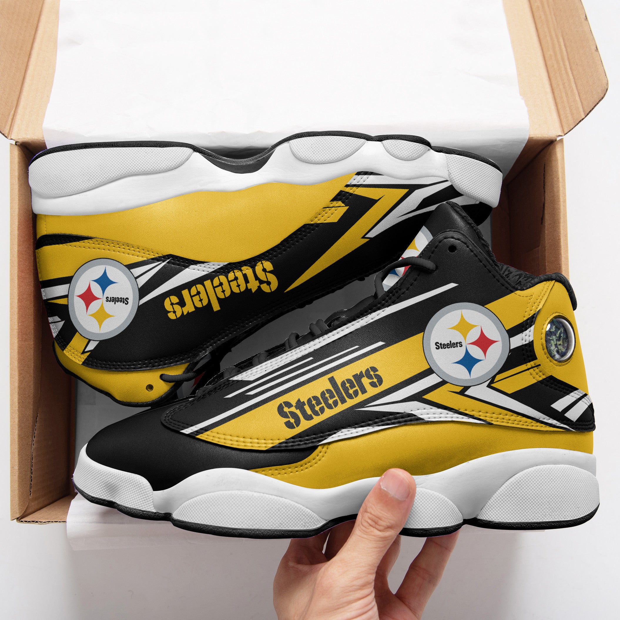 Pittsburgh Steelers NFL JD13 Sneakers Shoes for Men & Women | Custom Fan Gift - Image 3