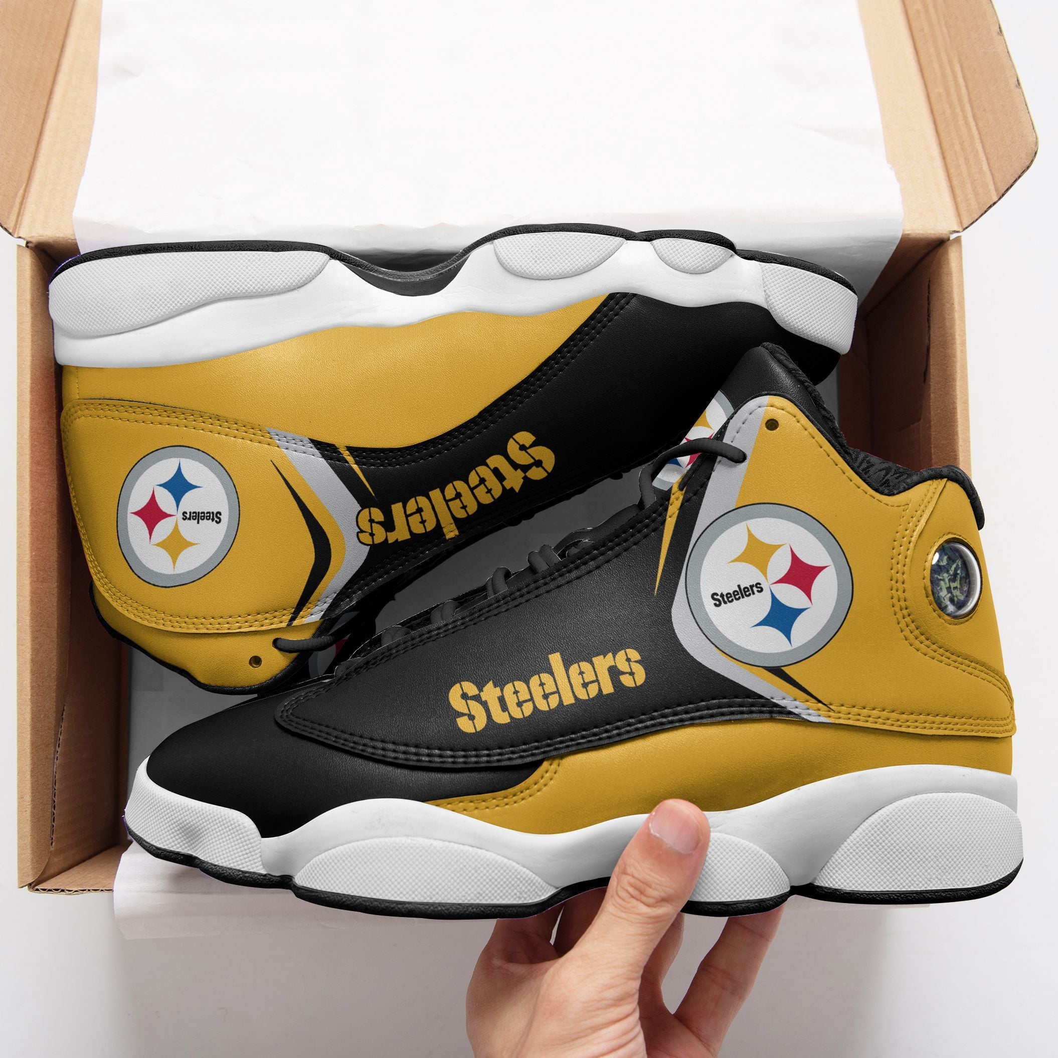 Pittsburgh Steelers NFL JD13 Sneakers Shoes for Men & Women | Custom Fan Gift