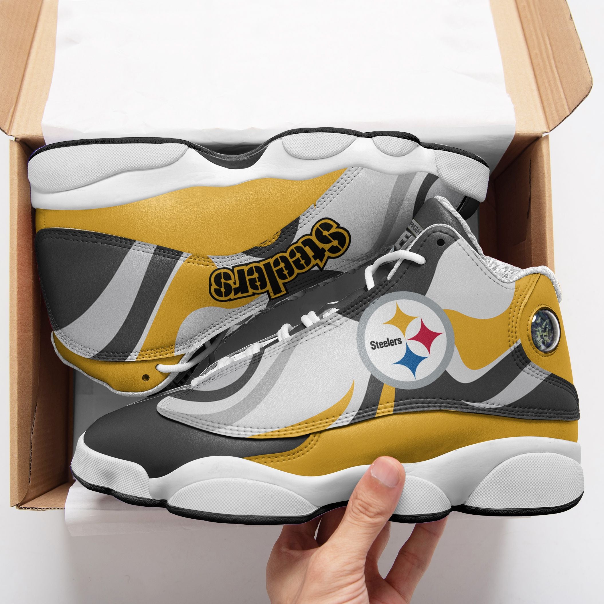 Pittsburgh Steelers NFL JD13 Sneakers Shoes for Men & Women | Custom Fan Gift