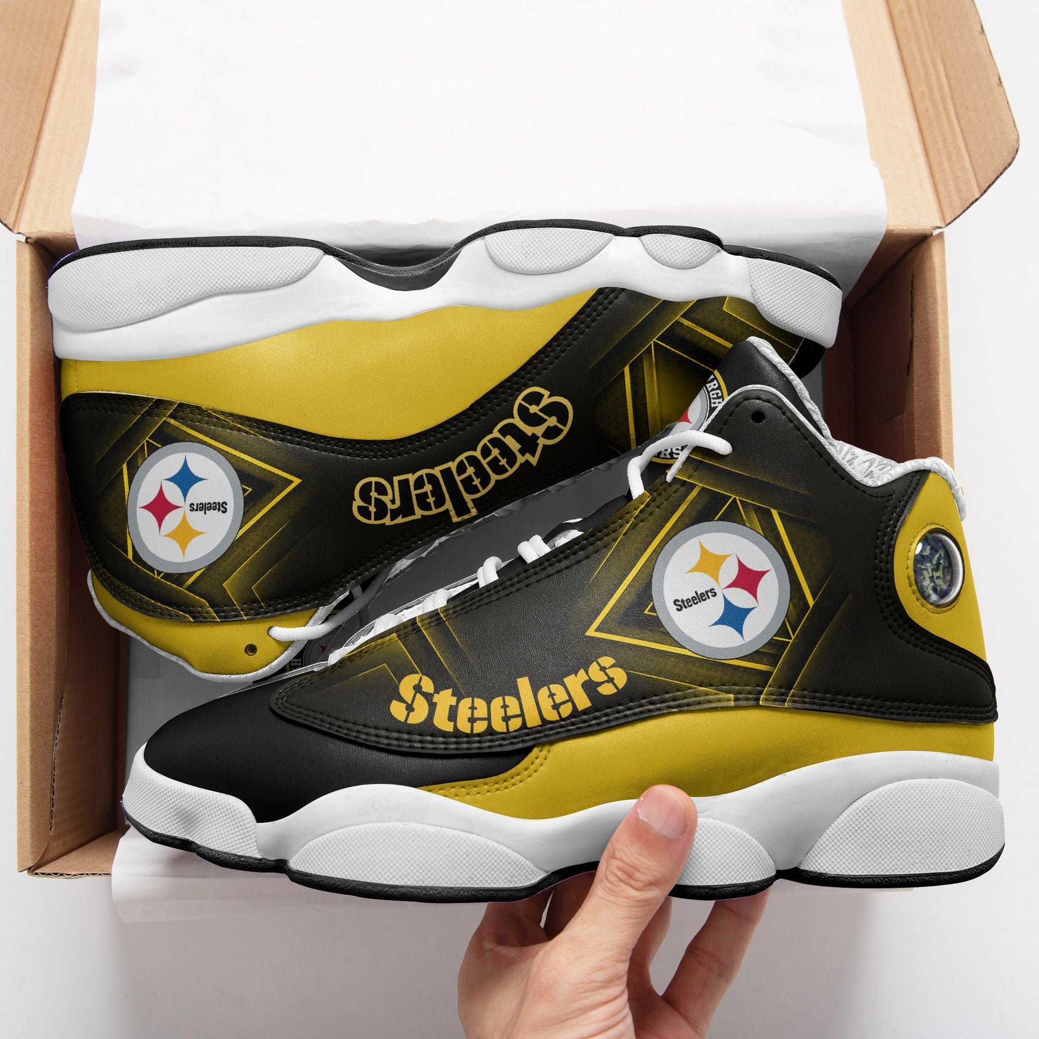 Pittsburgh Steelers NFL JD13 Sneakers Shoes for Men & Women | Custom Fan Gift