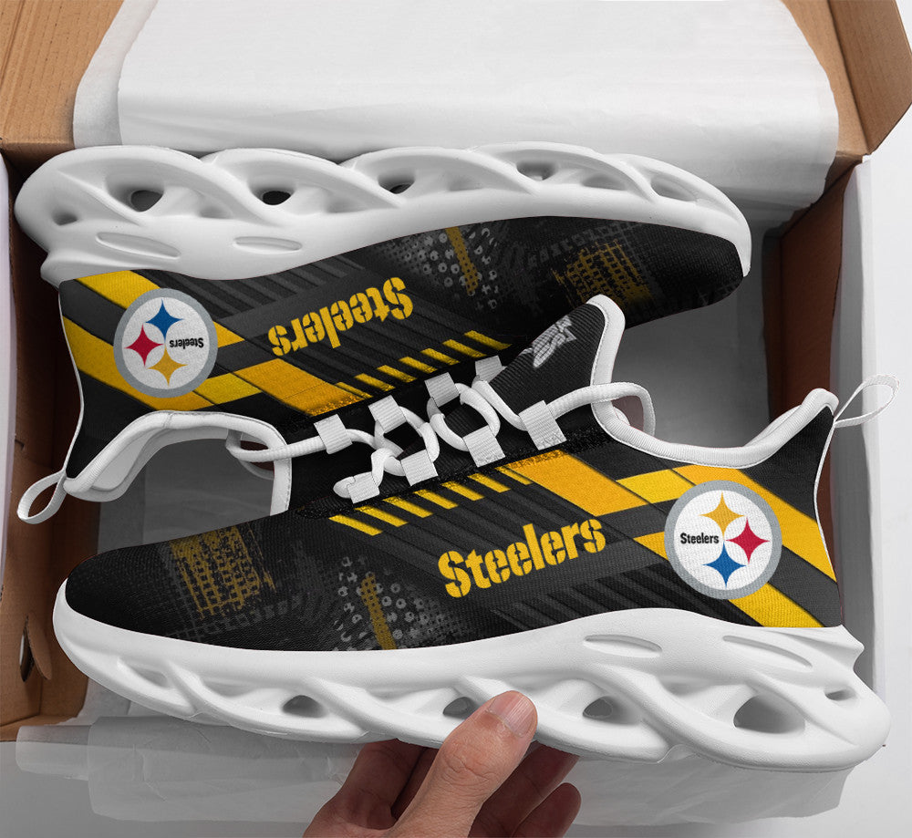 Pittsburgh Steelers NFL Max Soul Shoes Sneakers for Men And Women – NFL Football Fan Shoes, Team Sneakers