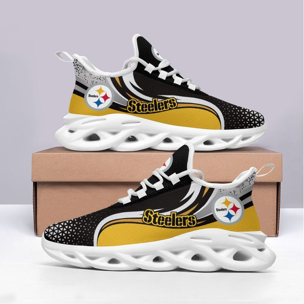 Pittsburgh Steelers NFL Max Soul Shoes Sneakers for Men And Women – NFL Football Fan Shoes, Team Sneakers