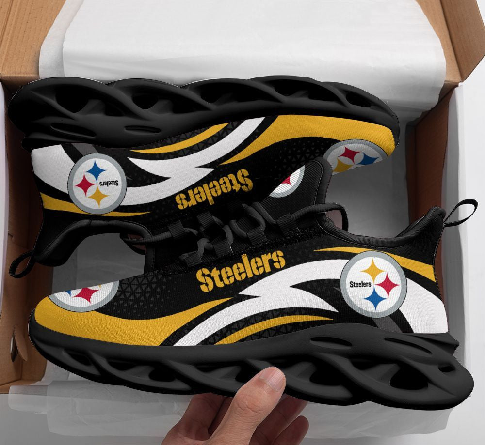 Pittsburgh Steelers NFL Max Soul Shoes Sneakers for Men And Women – NFL Football Fan Shoes, Team Sneakers - Image 4