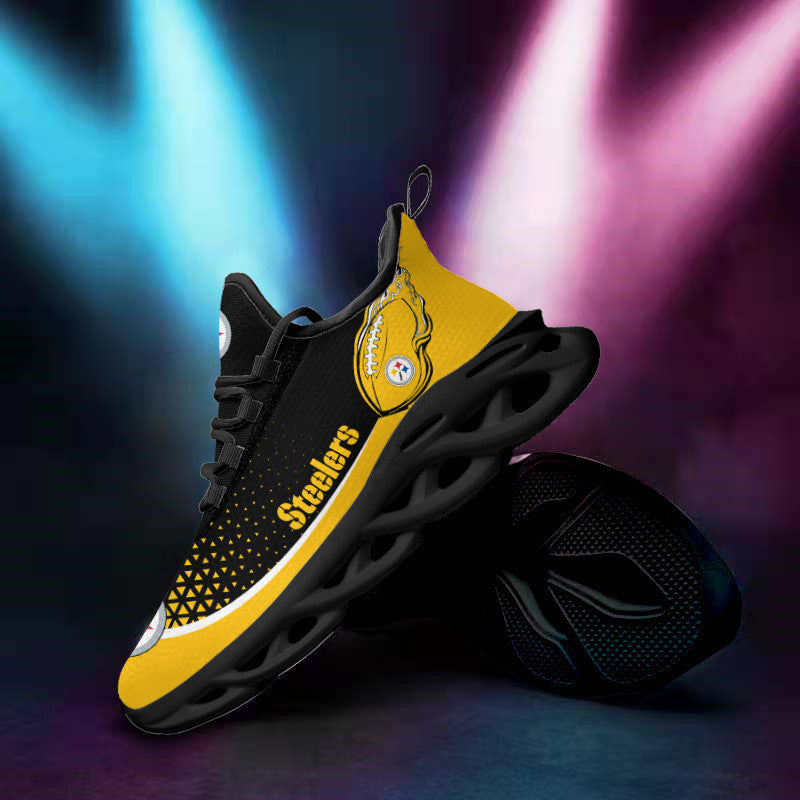 Pittsburgh Steelers NFL Max Soul Shoes Sneakers for Men And Women – NFL Football Fan Shoes, Team Sneakers