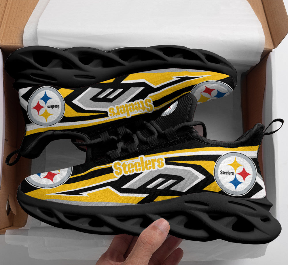 Pittsburgh Steelers NFL Max Soul Shoes Sneakers for Men And Women – NFL Football Fan Shoes, Team Sneakers - Image 4