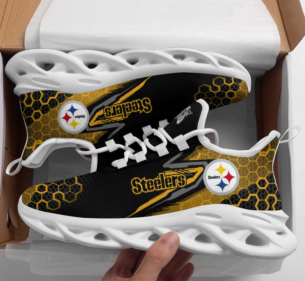 Pittsburgh Steelers NFL Max Soul Shoes Sneakers for Men And Women – NFL Football Fan Shoes, Team Sneakers