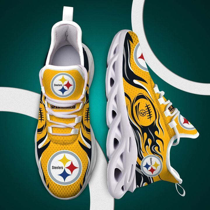 Pittsburgh Steelers NFL Max Soul Shoes Sneakers for Men And Women – NFL Football Fan Shoes, Team Sneakers - Image 4