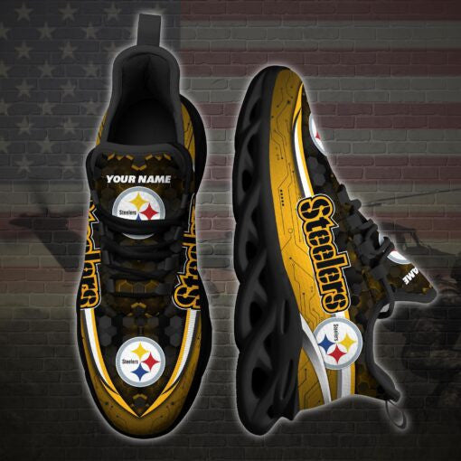 Pittsburgh Steelers NFL Max Soul Shoes Sneakers for Men And Women – NFL Football Fan Shoes, Team Sneakers - Image 3