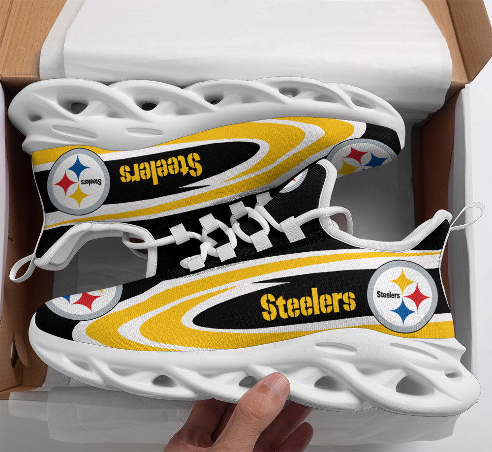 Pittsburgh Steelers NFL Max Soul Shoes Sneakers for Men And Women – NFL Football Fan Shoes, Team Sneakers