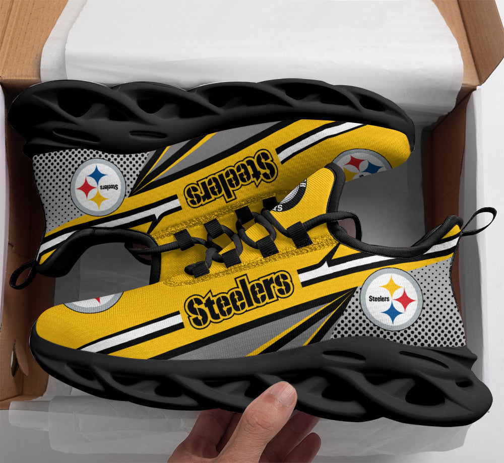 Pittsburgh Steelers NFL Max Soul Shoes Sneakers for Men And Women – NFL Football Fan Shoes, Team Sneakers - Image 4