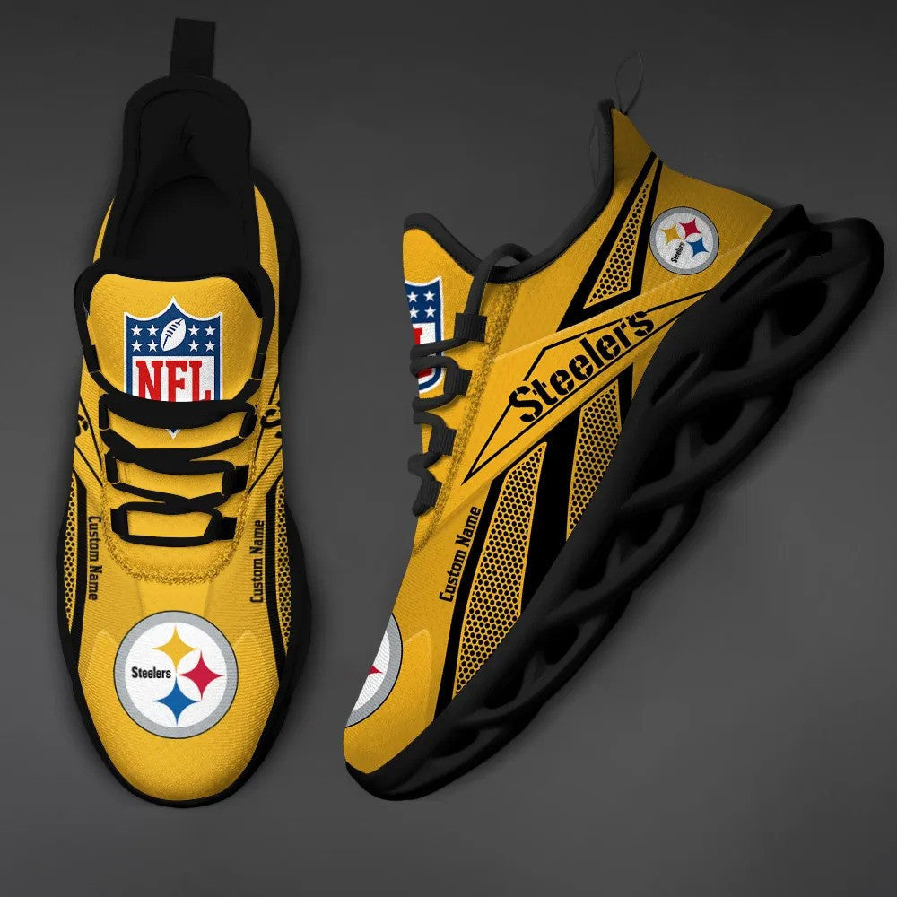 Pittsburgh Steelers NFL Max Soul Shoes Sneakers for Men And Women – NFL Football Fan Shoes, Team Sneakers - Image 4