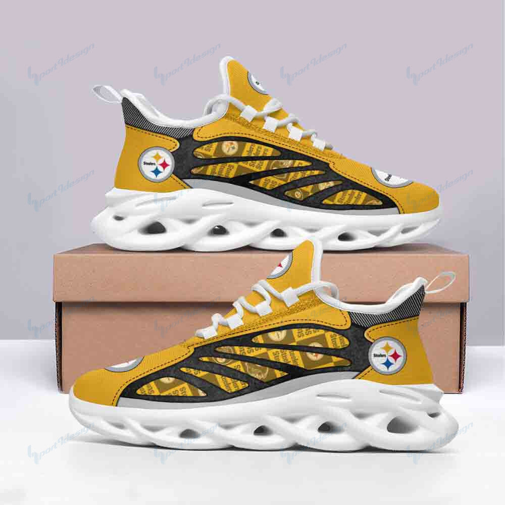 Pittsburgh Steelers NFL Max Soul Shoes Sneakers for Men And Women – NFL Football Fan Shoes, Team Sneakers