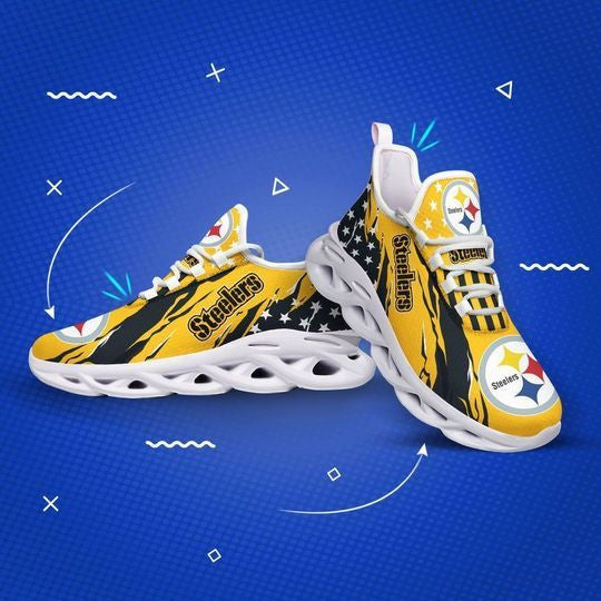 Pittsburgh Steelers NFL Max Soul Shoes Sneakers for Men And Women – NFL Football Fan Shoes, Team Sneakers - Image 4