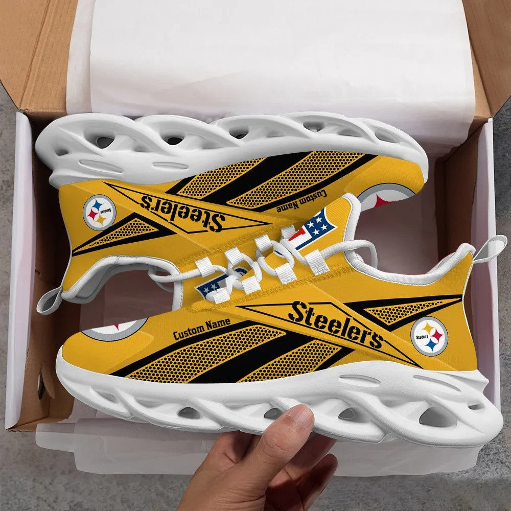 Pittsburgh Steelers NFL Max Soul Shoes Sneakers for Men And Women – NFL Football Fan Shoes, Team Sneakers