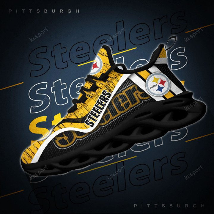 Pittsburgh Steelers NFL Max Soul Shoes Sneakers for Men And Women – NFL Football Fan Shoes, Team Sneakers - Image 4