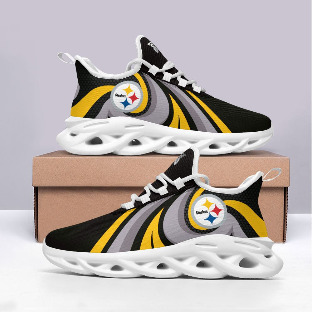 Pittsburgh Steelers NFL Max Soul Shoes Sneakers for Men And Women – NFL Football Fan Shoes, Team Sneakers