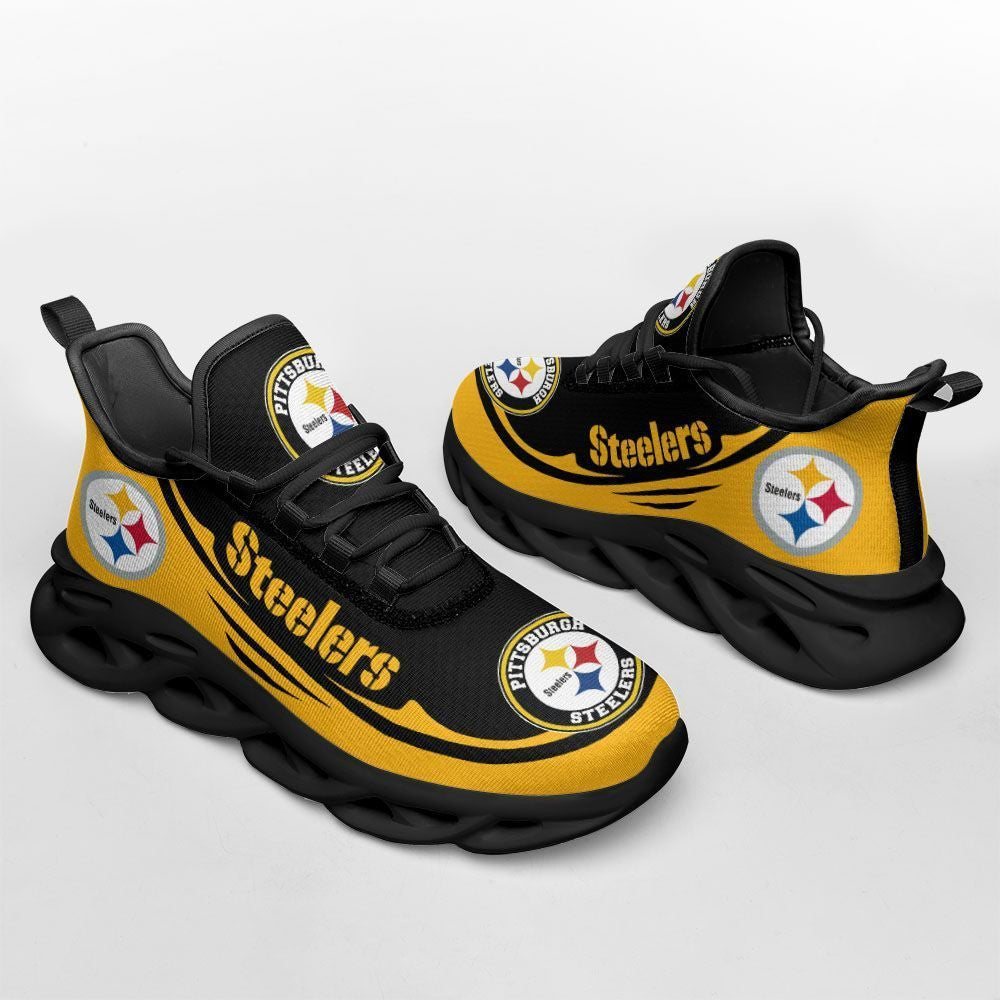 Pittsburgh Steelers NFL Max Soul Shoes Sneakers for Men And Women – NFL Football Fan Shoes, Team Sneakers